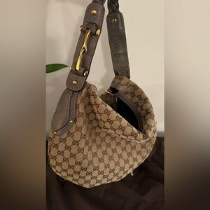 Gucci canvas Hobo handbag